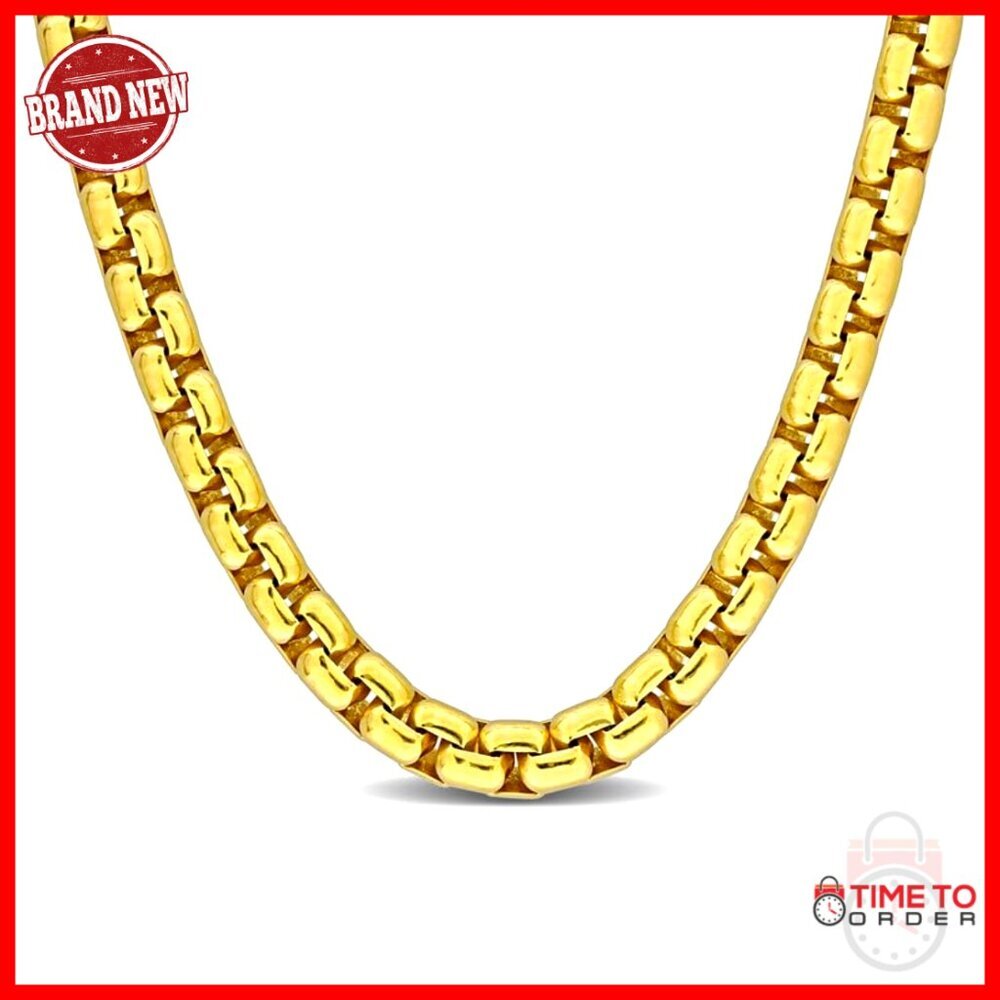 925 Sterling Silver Round Box Chain Necklace 20in Lobster Clasp Unisex